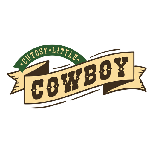 Little cowboy quote badge PNG Design
