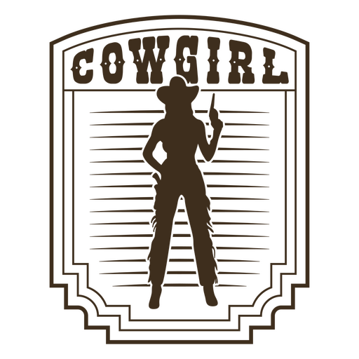Cowgirl einfaches Zitat-Abzeichen PNG-Design