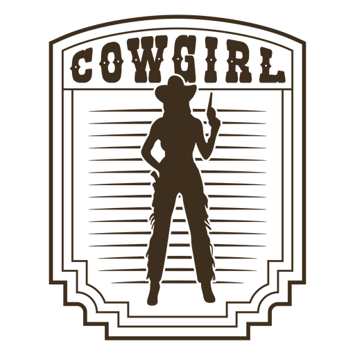 Cowgirl simple quote badge PNG Design