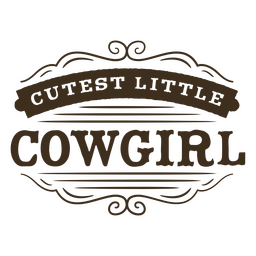 Little cowgirl simple quote badge PNG Design Transparent PNG