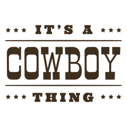 Una insignia de cita simple de cosa de vaquero Diseño PNG