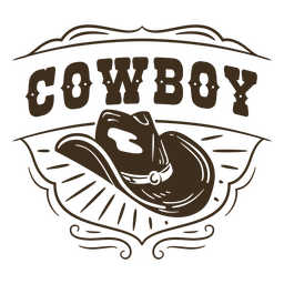 Cowboy Simple Quote Badge Transparent PNG & SVG Vector