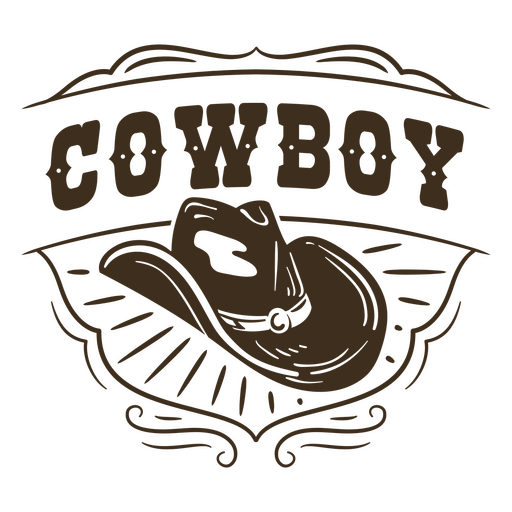 Cowboy simple quote badge PNG Design