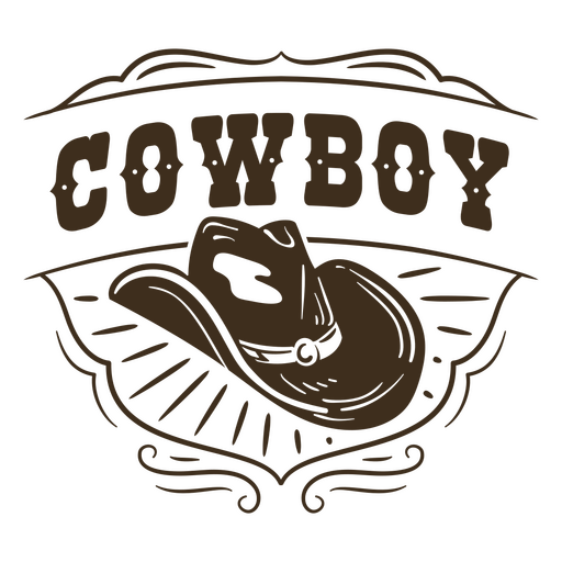 Distintivo de citação simples de cowboy Desenho PNG