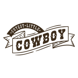 Distintivo de citação simples de pequeno cowboy Desenho PNG