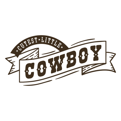 Distintivo de citação simples de pequeno cowboy Desenho PNG