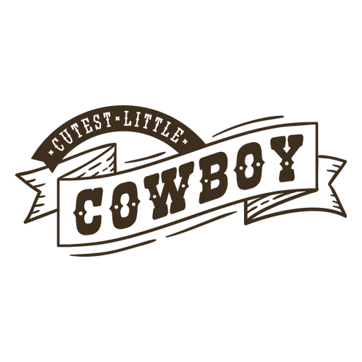 Einfaches Zitatabzeichen des kleinen Cowboys PNG-Design