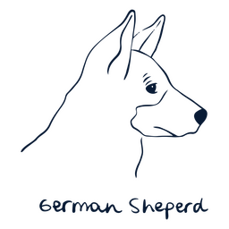 Dog breed German Sheperd animal PNG Design