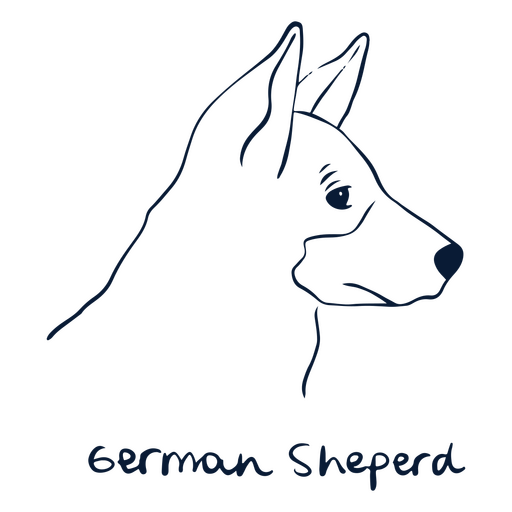 Dog breed German Sheperd animal PNG Design