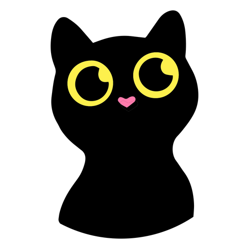 Bonito desenho de gato preto Desenho PNG