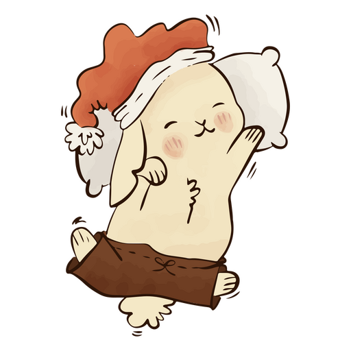 Schlafender Charakter des netten Häschens PNG-Design