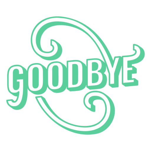 Goodbye stroke quote PNG Design