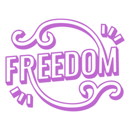 Freedom stroke quote PNG Design Transparent PNG
