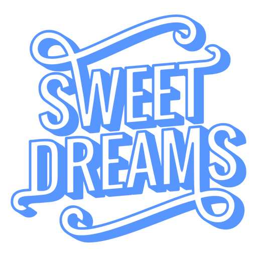 Sweet dreams stroke quote PNG Design