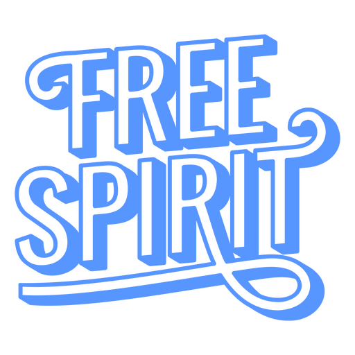 Free spirit stroke quote PNG Design