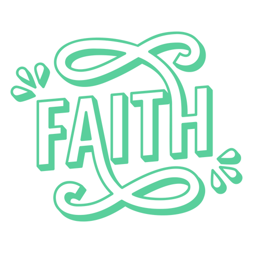Faith stroke quote popular words PNG Design
