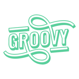 Groovy stroke quote popular words PNG Design