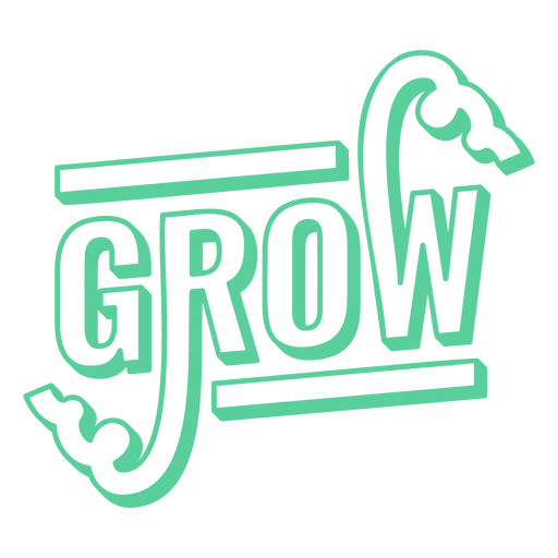 Grow stroke quote PNG Design