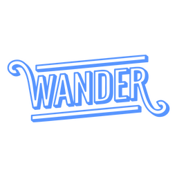 Wander stroke quote PNG Design Transparent PNG