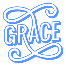 Grace stroke quote PNG Design