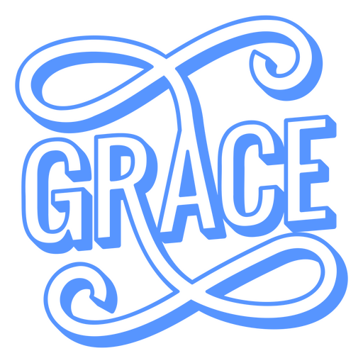 Grace stroke quote PNG Design