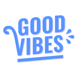 Good vibes flat quote PNG Design