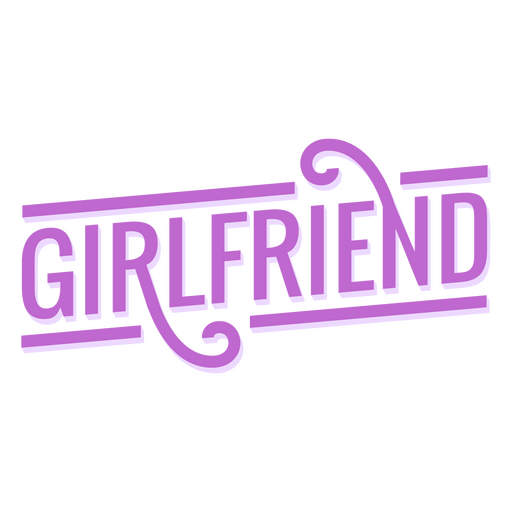 Girlfriend flat quote PNG Design