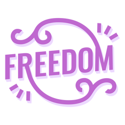 Cotización plana de libertad Diseño PNG