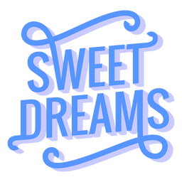 Sweet dreams flat quote PNG Design