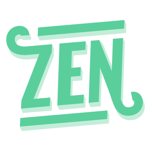 Zen flaches Zitat PNG-Design