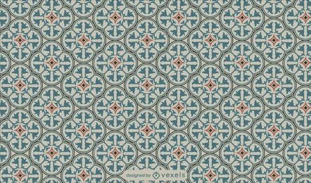 Retro tile pattern design