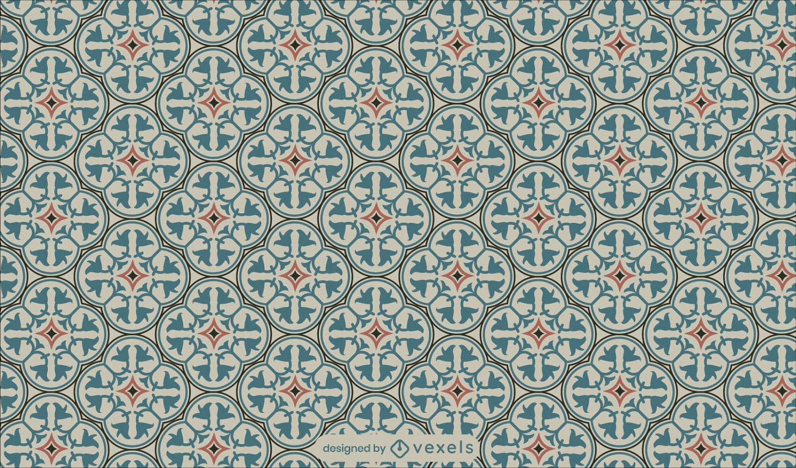 Diseño de patrón de mosaico retro
