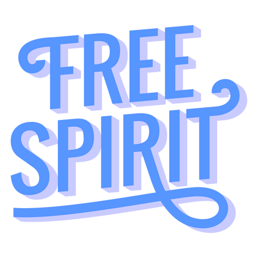 Free spirit flat quote PNG Design