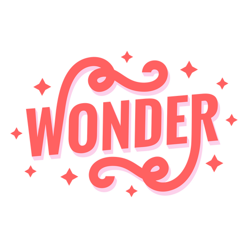 Wonder flat quote PNG Design