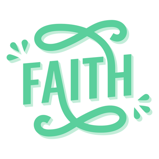 Faith Flat zitiert beliebte W?rter PNG-Design