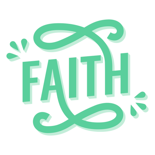 Faith Flat zitiert beliebte Wörter PNG-Design