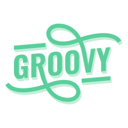 Palavras populares de citações planas Groovy Desenho PNG
