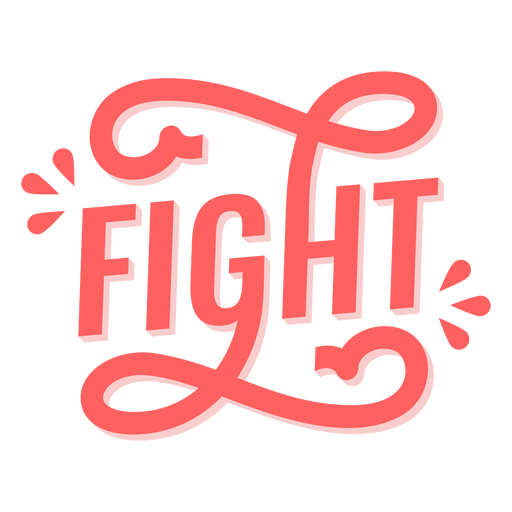 Fight flat quote popular words PNG Design