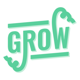Crecer palabras populares de cita plana Diseño PNG