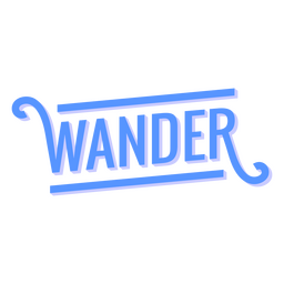 Wandern Sie flaches Zitat PNG-Design