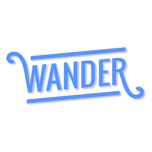 Wander flat quote PNG Design