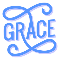 Grace flat quote popular words PNG Design Transparent PNG