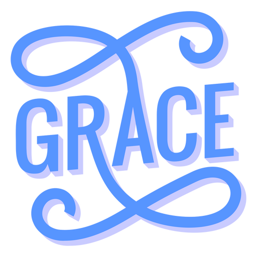 Grace flat quote popular words PNG Design
