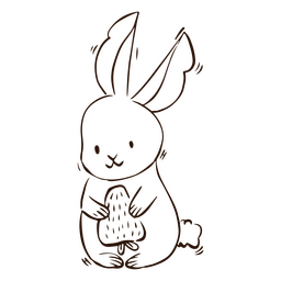 Cute bunny strawberry animal PNG Design