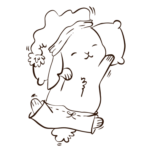 Nettes Häschenschlaftier PNG-Design