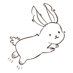 Nettes Hasensprungtier PNG-Design