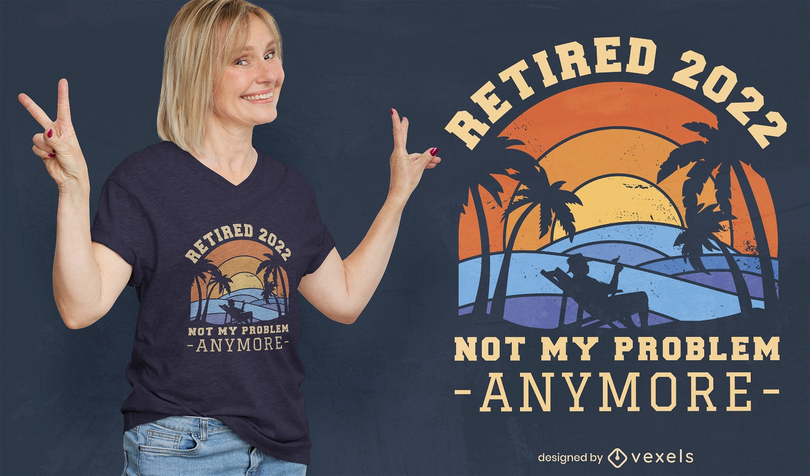 T-Shirt-Design mit lustigem Zitat im Ruhestand