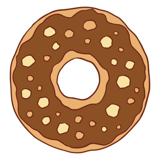 Chocolate de traço de cor de rosquinha Desenho PNG