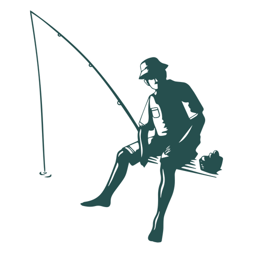 Kid Boy Fishing PNG & SVG Design For T-Shirts