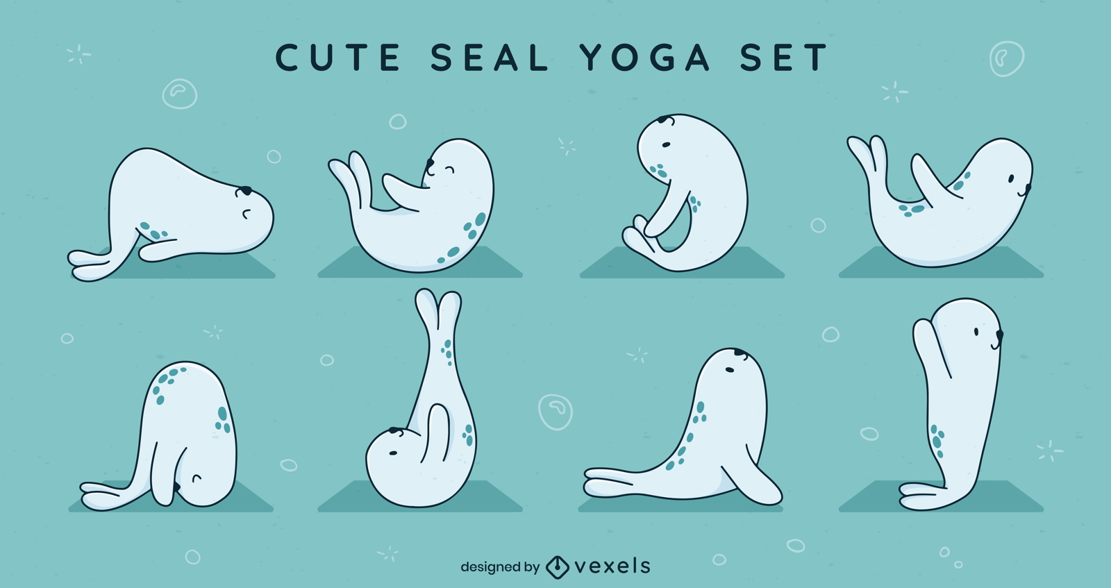 Thin Line Yoga Zen Icons Vector Download